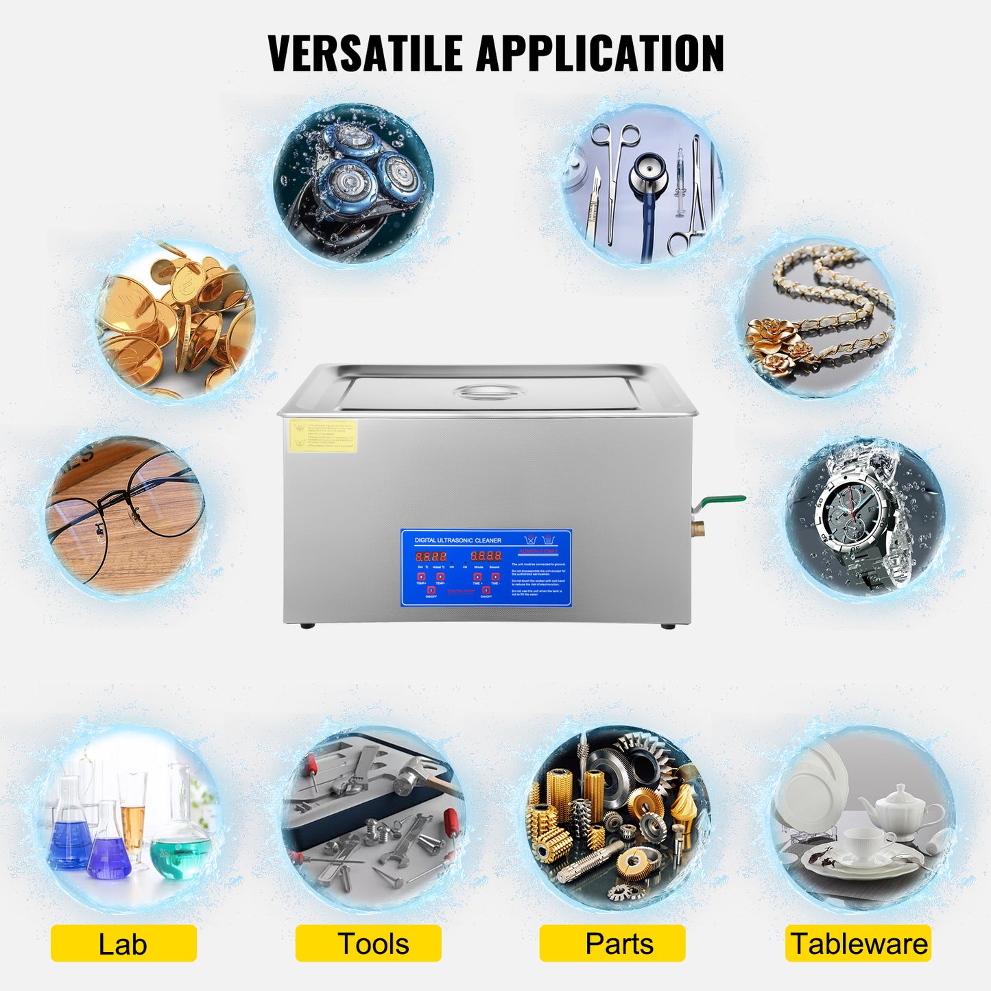 Ultrasonic Cleaner, Vevor, 30L, 220V, 600W, Stainless Steel