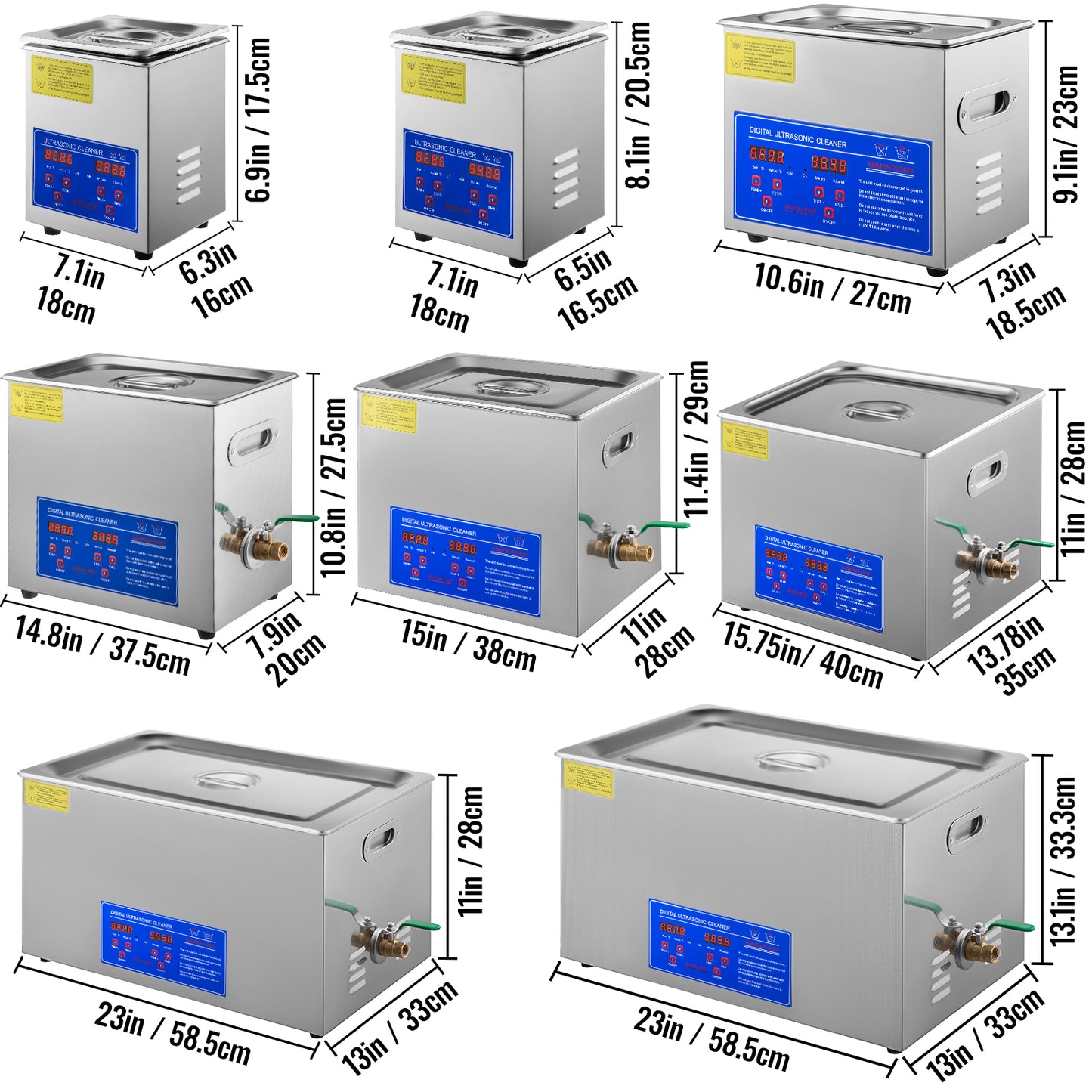 Ultrasonic Cleaner, Vevor, 30L, 220V, 600W, Stainless Steel