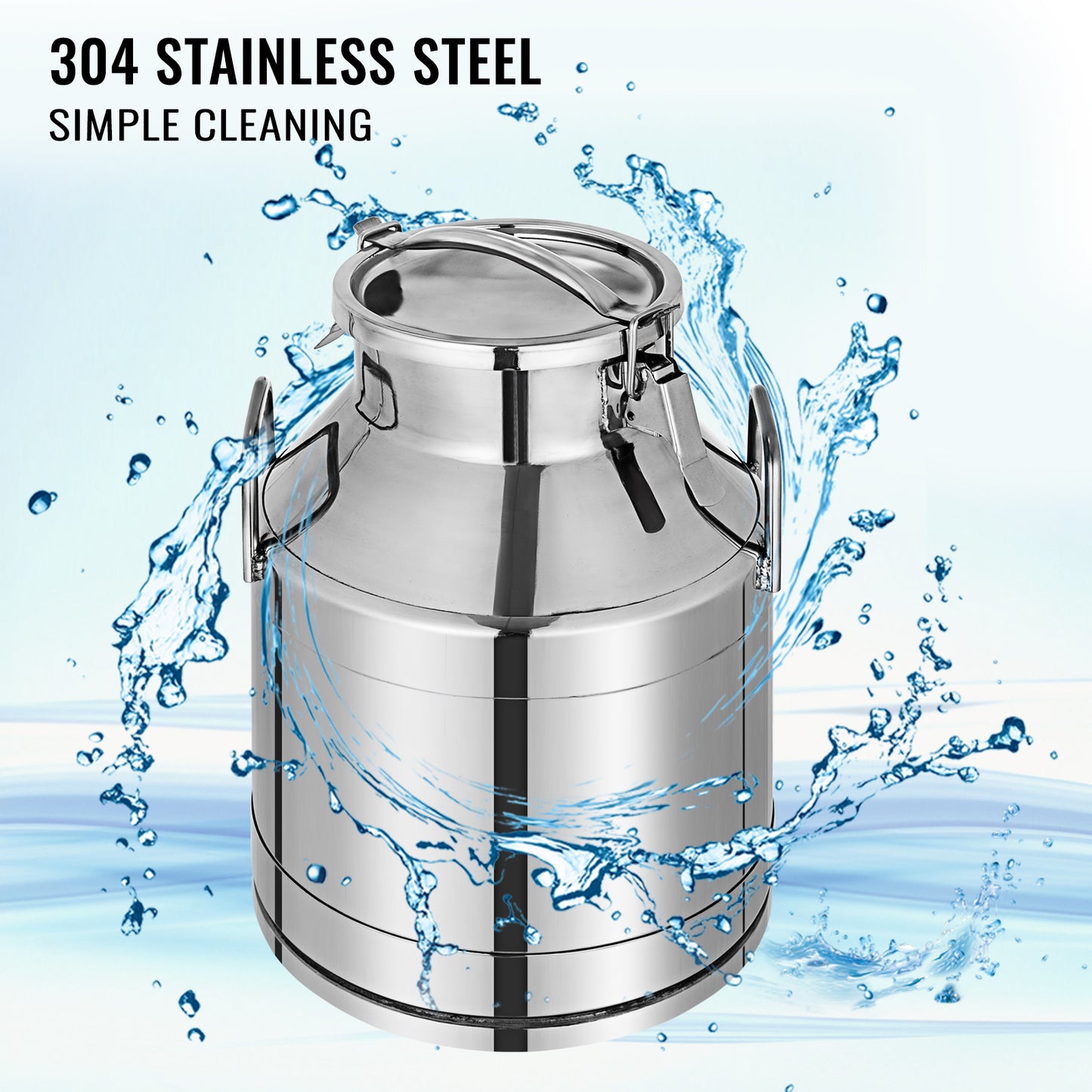 Stainless Steel Storage Bucket for Oil, Water, Soup, Oatmeal - 10L/20L/50L