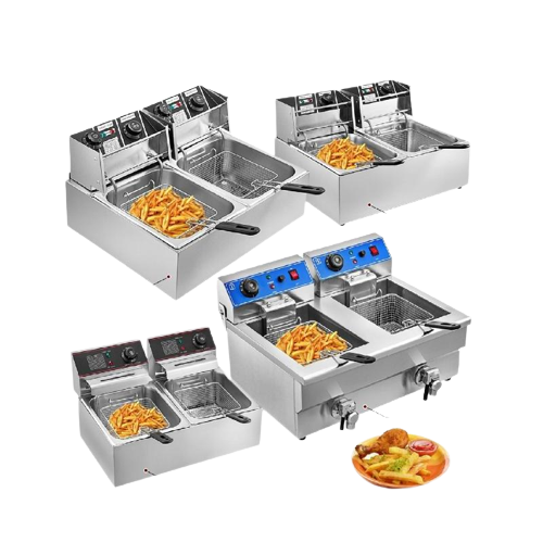 Friteuse électrique 12L 20L double réservoirs, frites, poulet frit