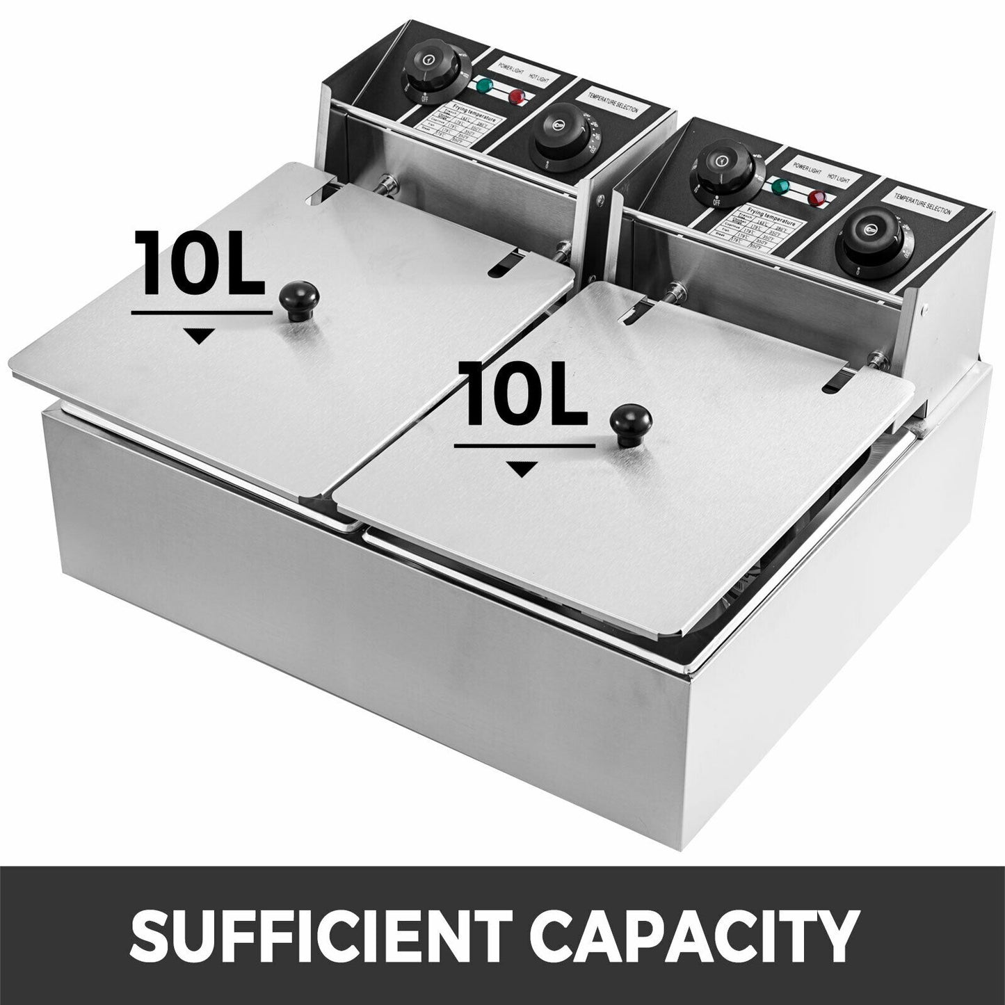 Electric Deep Fryer 12L 20L Dual Tanks, French Fries, Fried Chicken