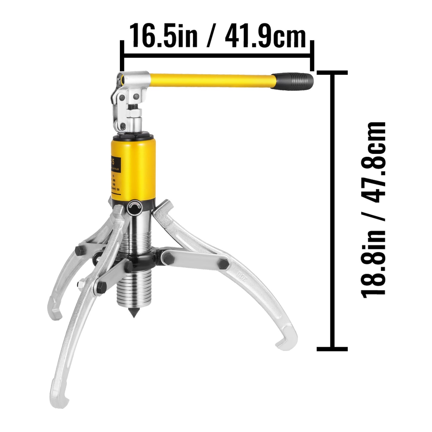 Hydraulic Gear Bearing Puller Separation Tool - 15 Ton, Adjustable Jaws, Portable Box