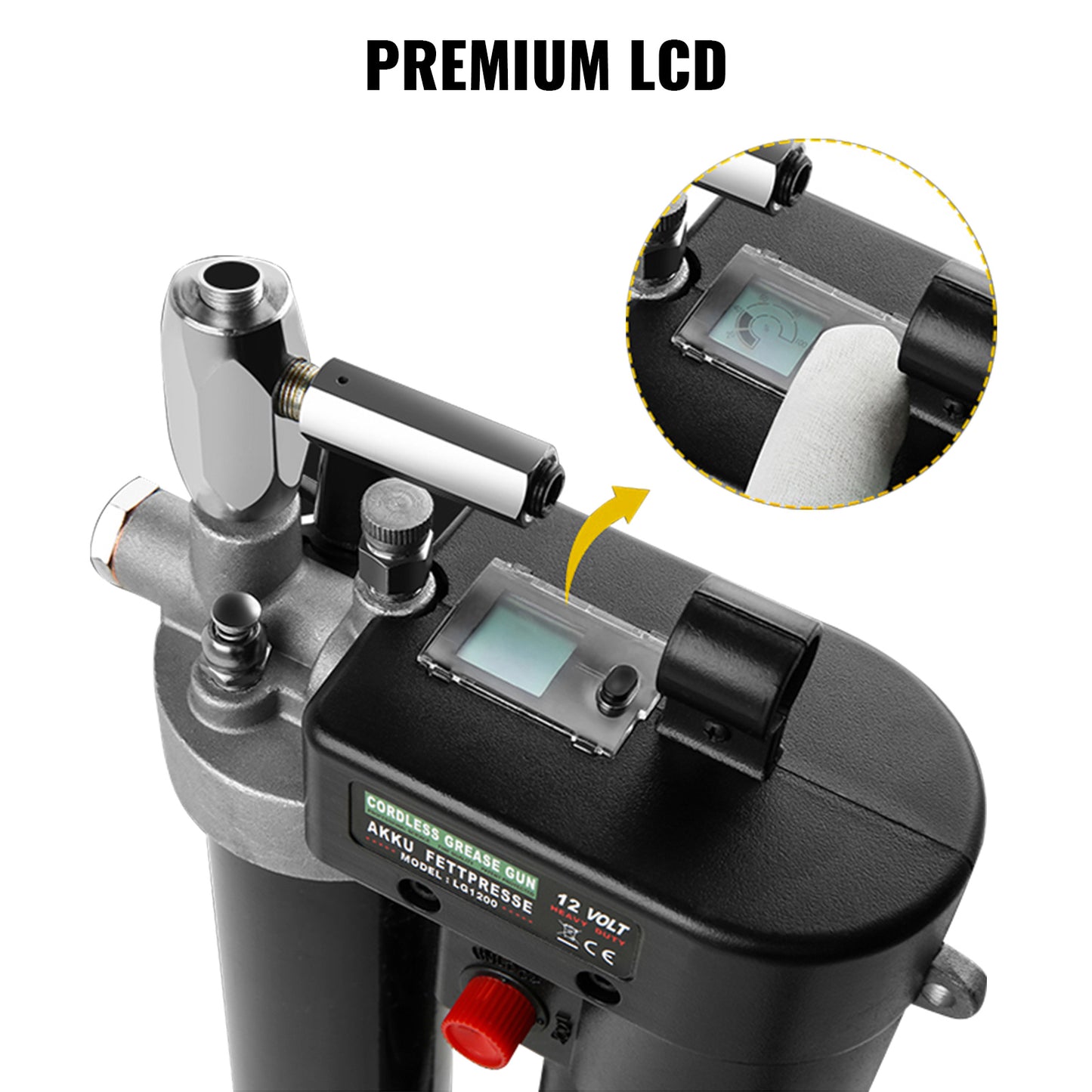 Portable Electric Grease Gun 8000/10000PSI with Digital LCD - Automate Oil-Filling Tool