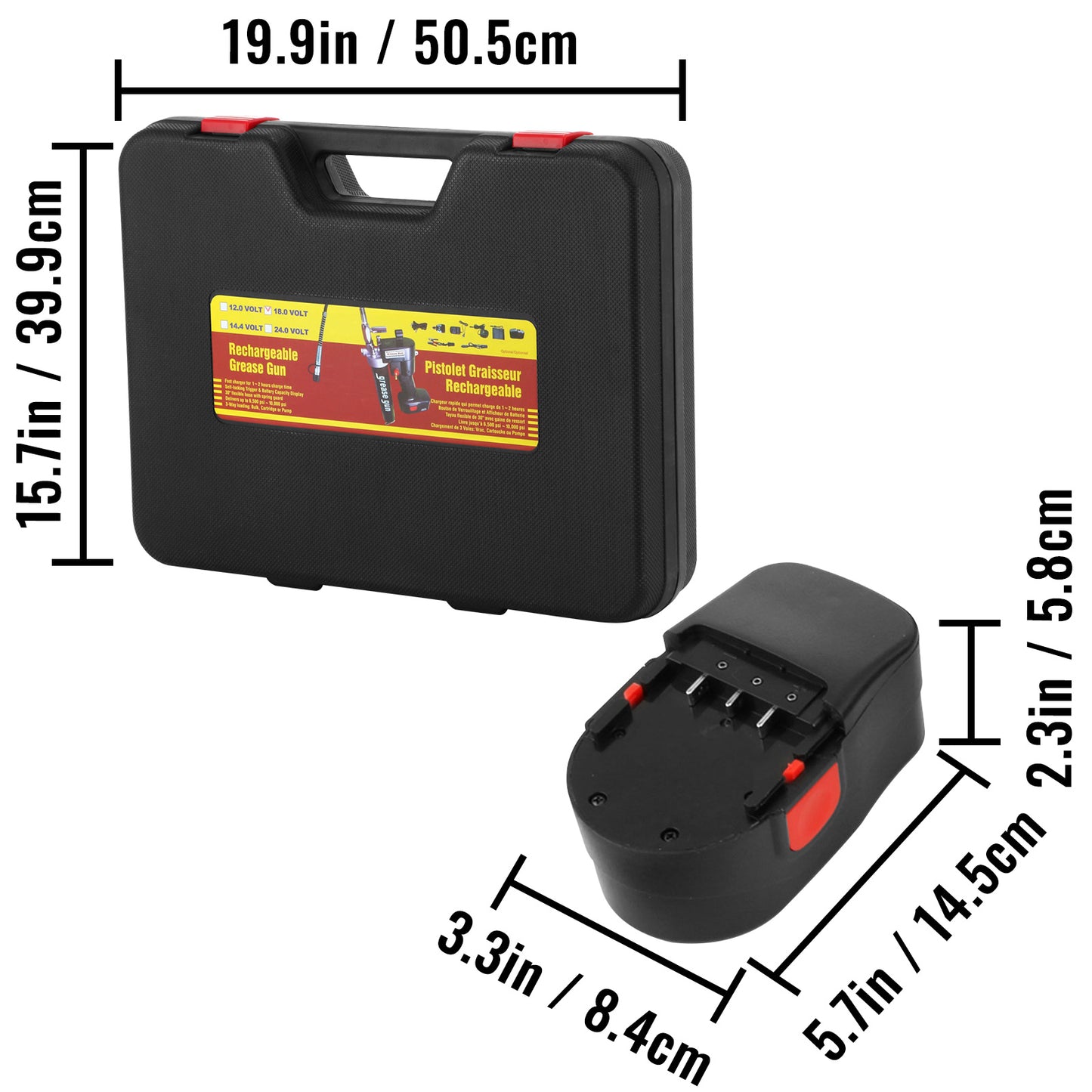 Portable Electric Grease Gun 8000/10000PSI with Digital LCD - Automate Oil-Filling Tool