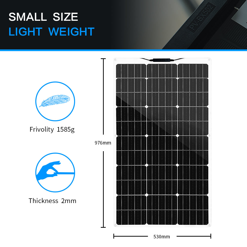 Solar Panels, Xinpuguang, Monocrystalline, Flexible, 5 pcs, 100W, Black