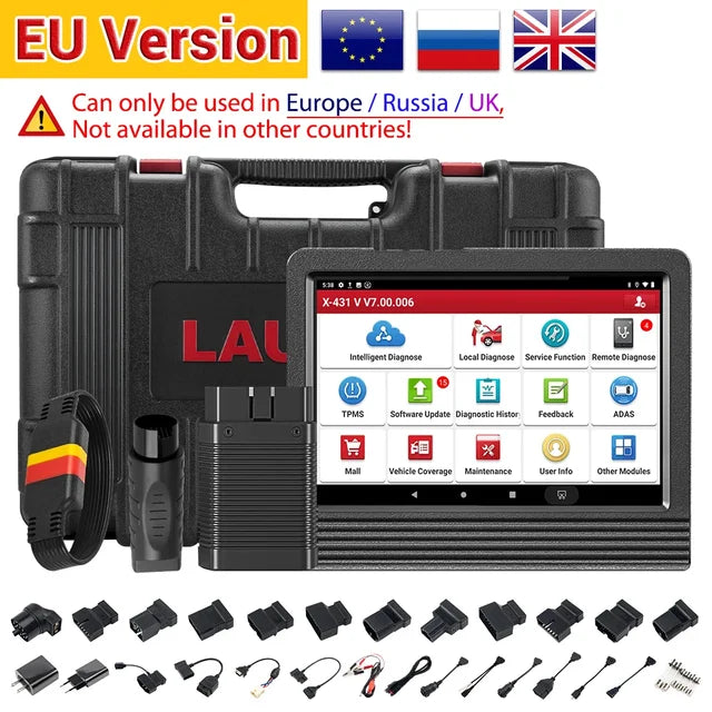 , Elite X431 V V4.0, Car Full System Diagnostic Tools, OBD2 Scanner, ECU Coding, 37+ Reset, Active Test, EU Version, 2023, Free Shipping