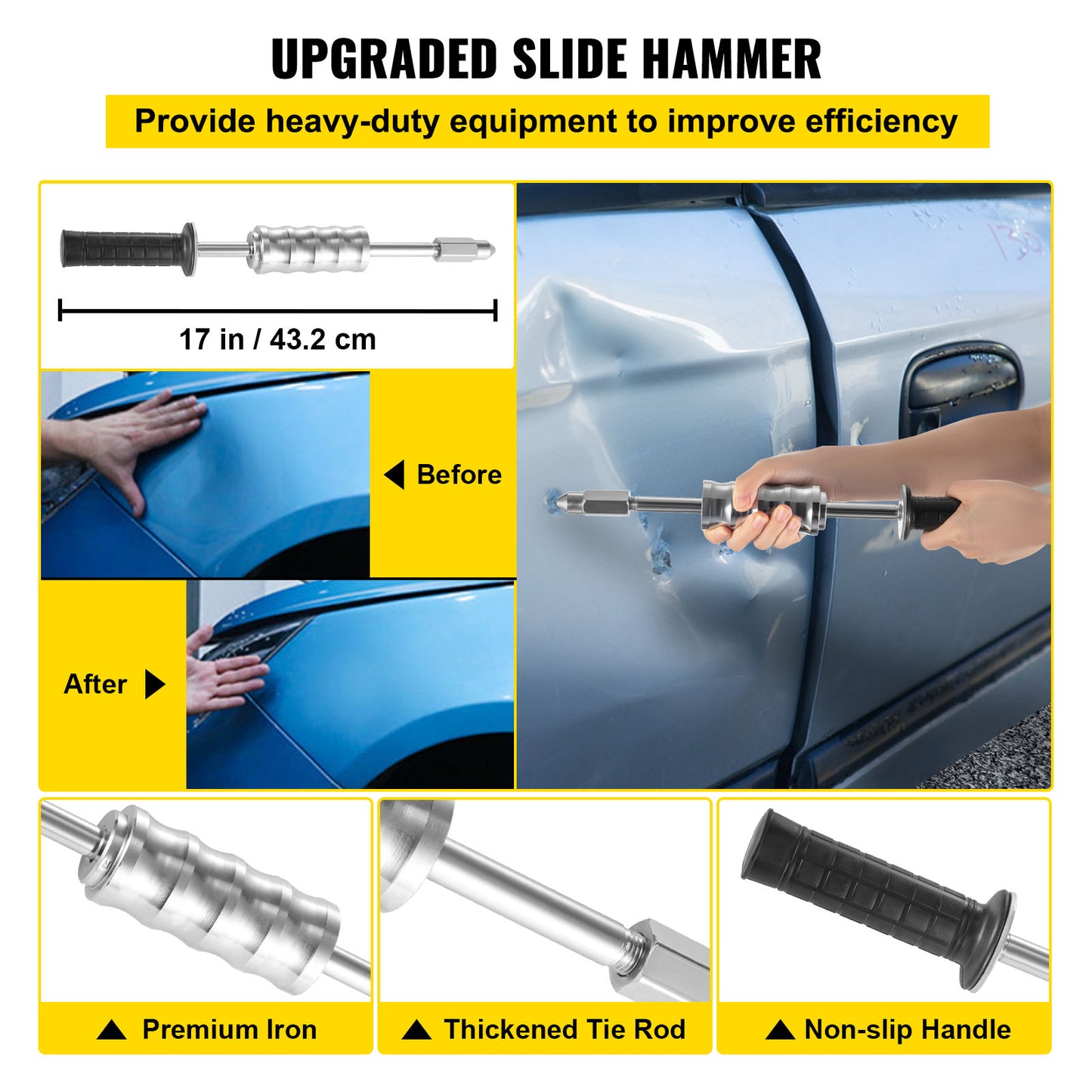 Body spot welder with slide hammer dent puller, 2KW welding machine for car dent repair (50 characters)