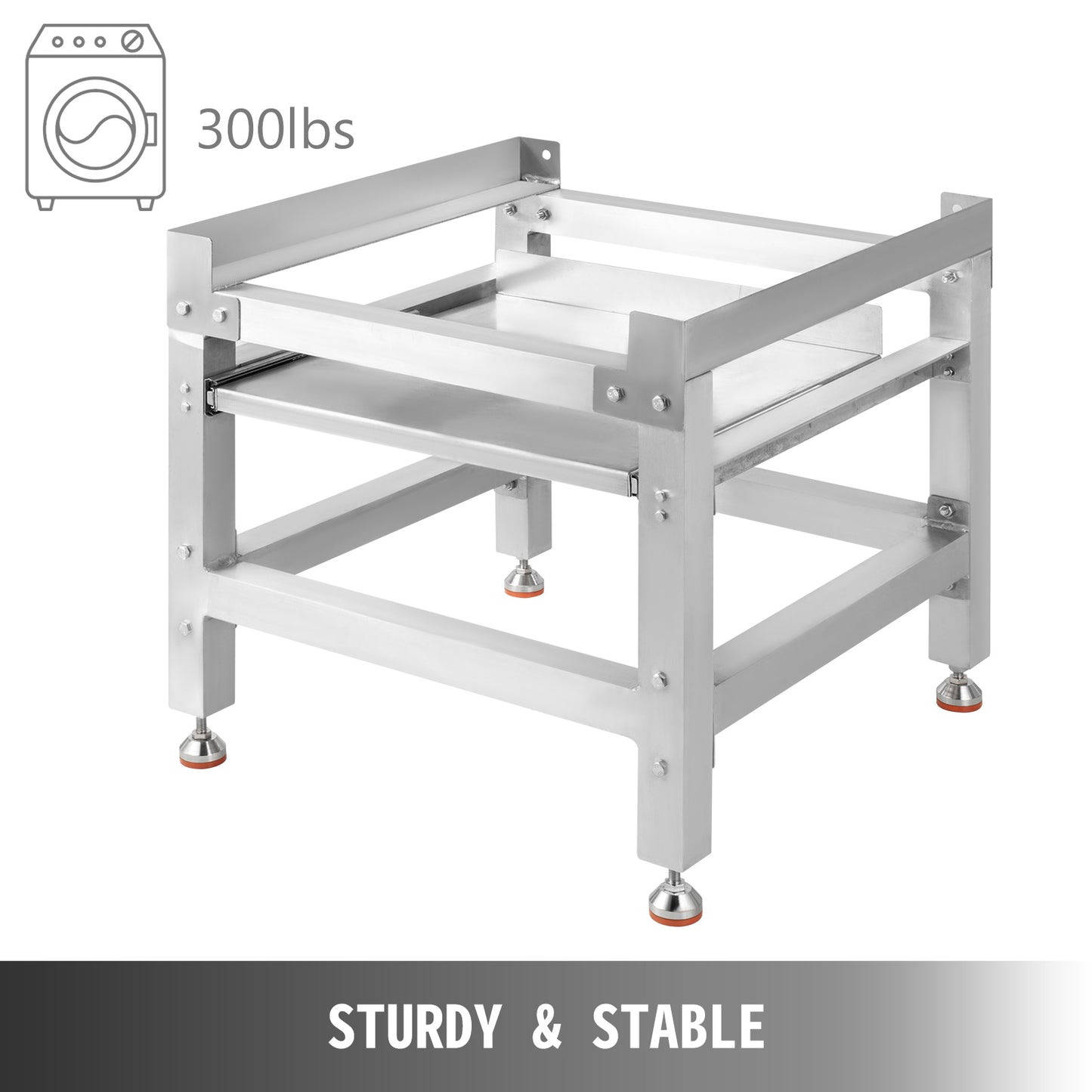 Washer and Dryer Stand Raiser Base with Tray Stand, Stable Aluminum Base - 590lbs.