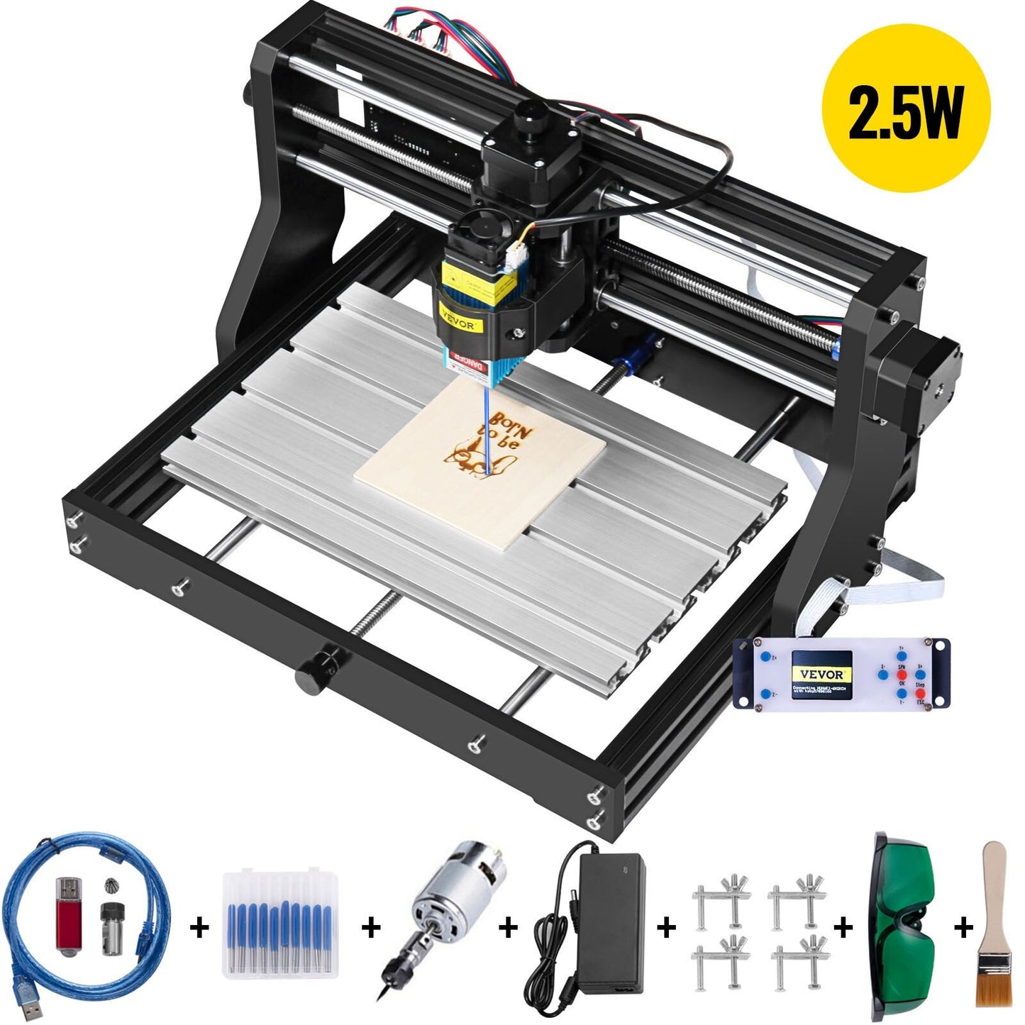 Ensemble de gravure bricolage | 10 000 tr/min | Découpeur laser | Coupeur | Acier inoxydable