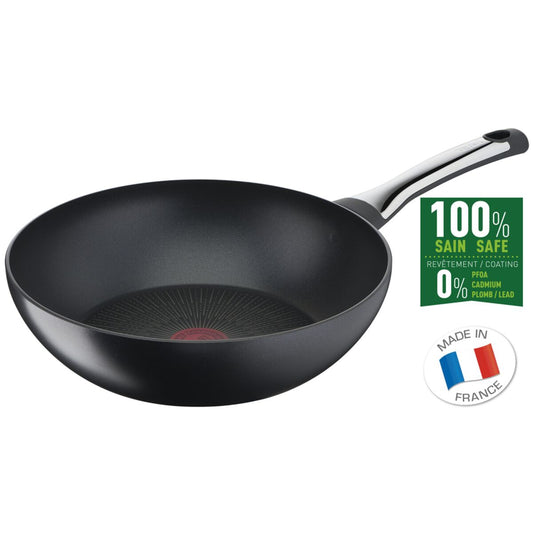 Tigaie Wok Tefal Negru Titaniu Oțel (Ø28 cm) (Recondiționate C)