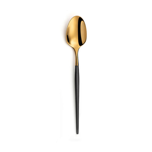 Set of Spoons Amefa Soprano Black Golden Metal Stainless steel 12 Units