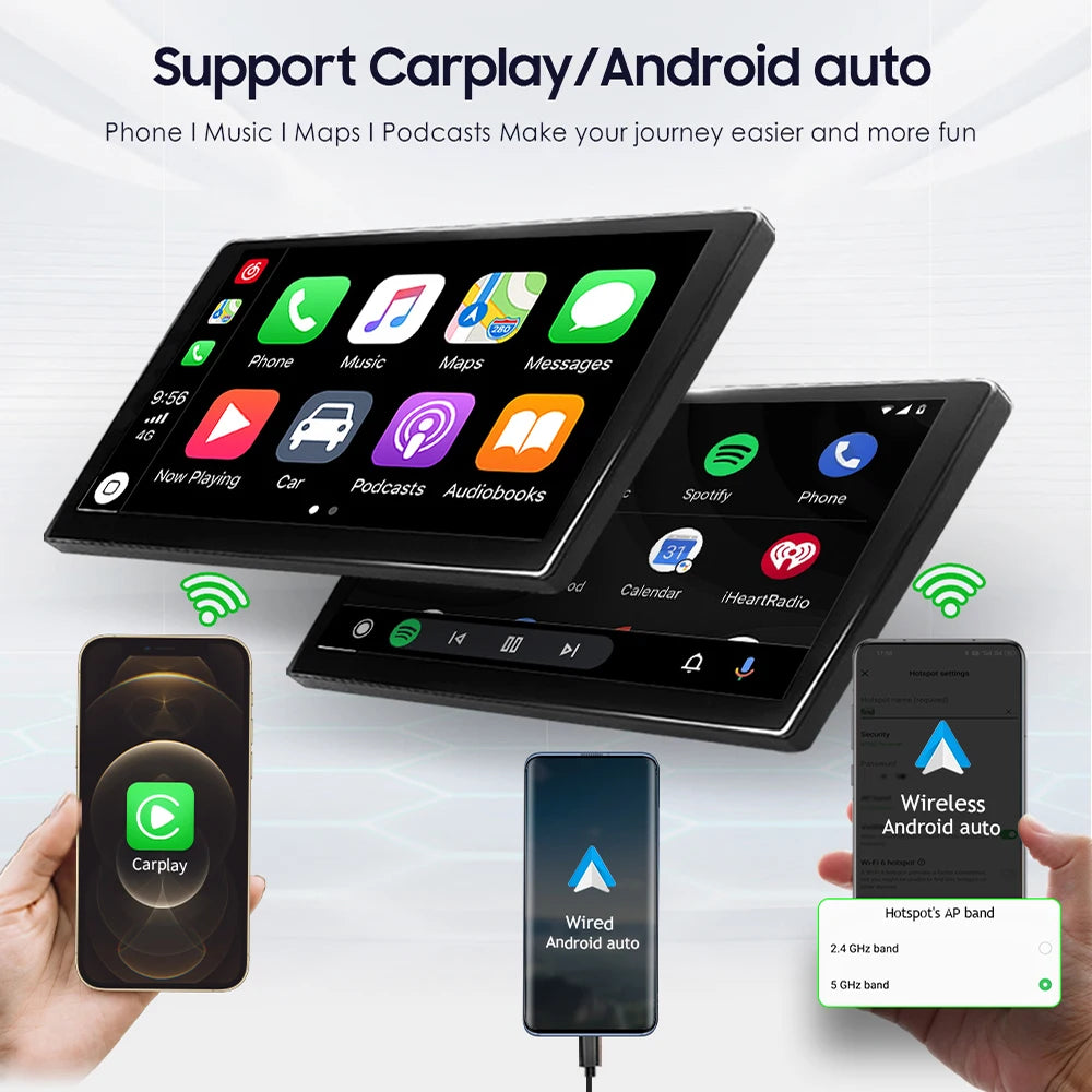 Wireless Speakers, , Carplay Android 12 9" 8 Core Multimedia Stereo, 3G+32G, Mercedes Benz Viano Vito W639 B200 W169 W245 Sprinter W906 S5, Black, Size 9"