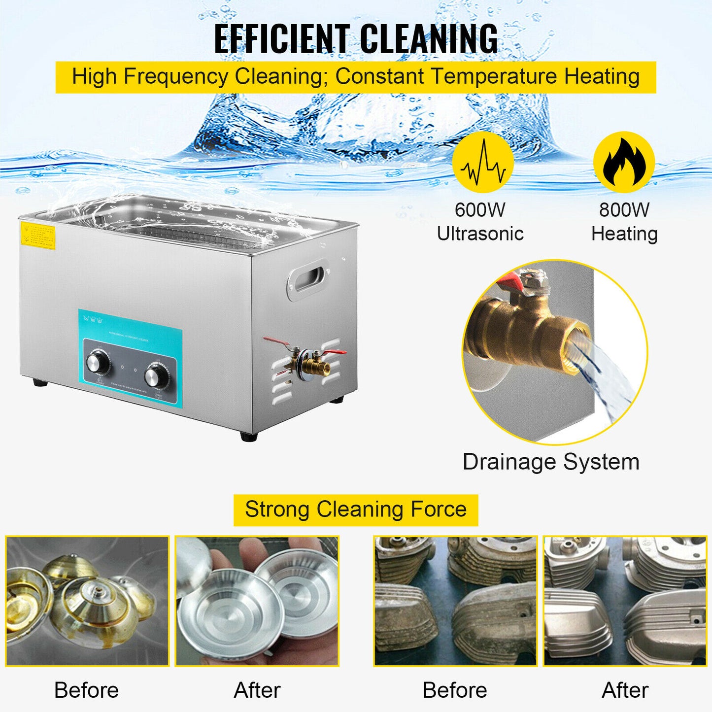 Portable Ultrasonic Cleaner Electric 30L Cleaning Machine