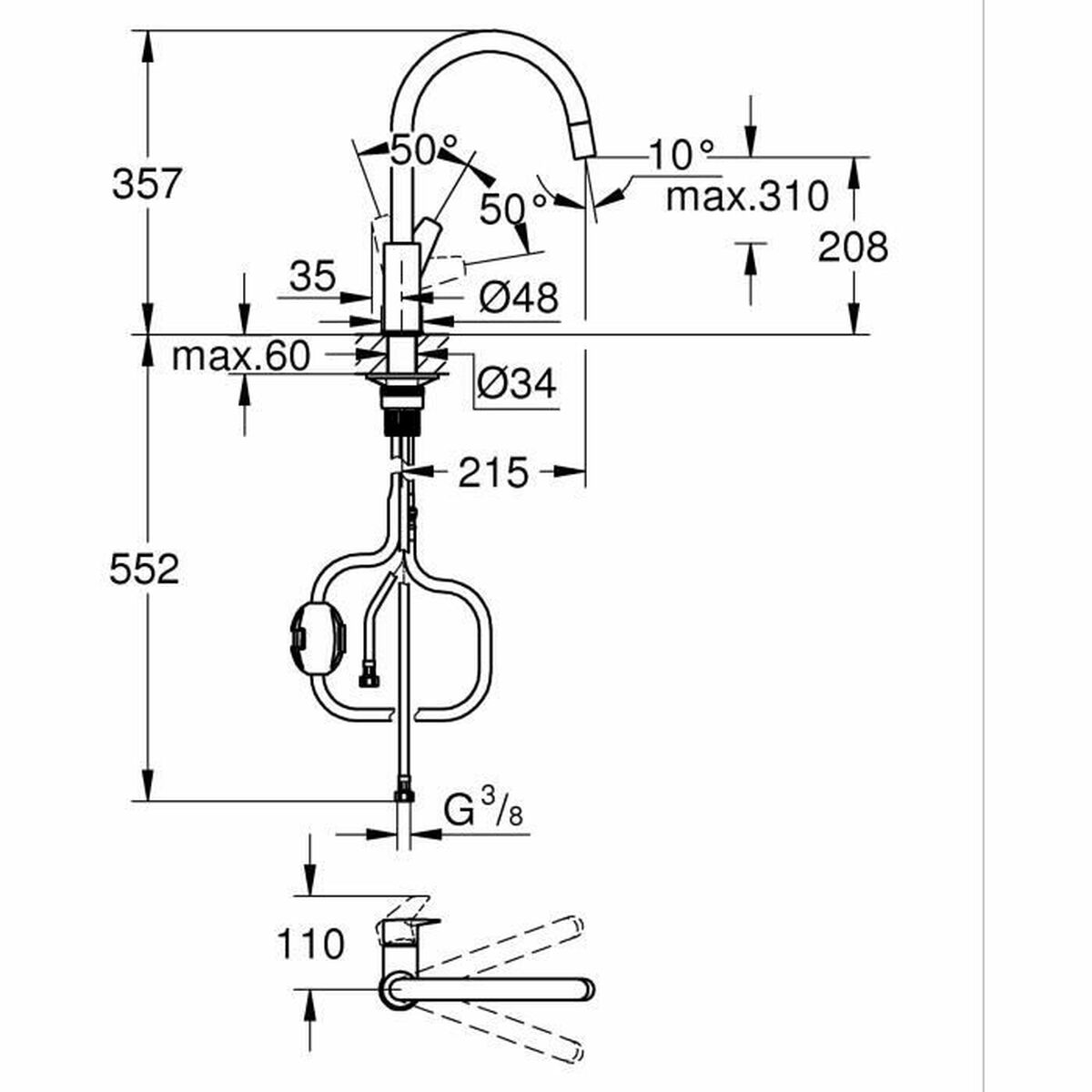 Robinet Monocomandă Grohe Start Edge