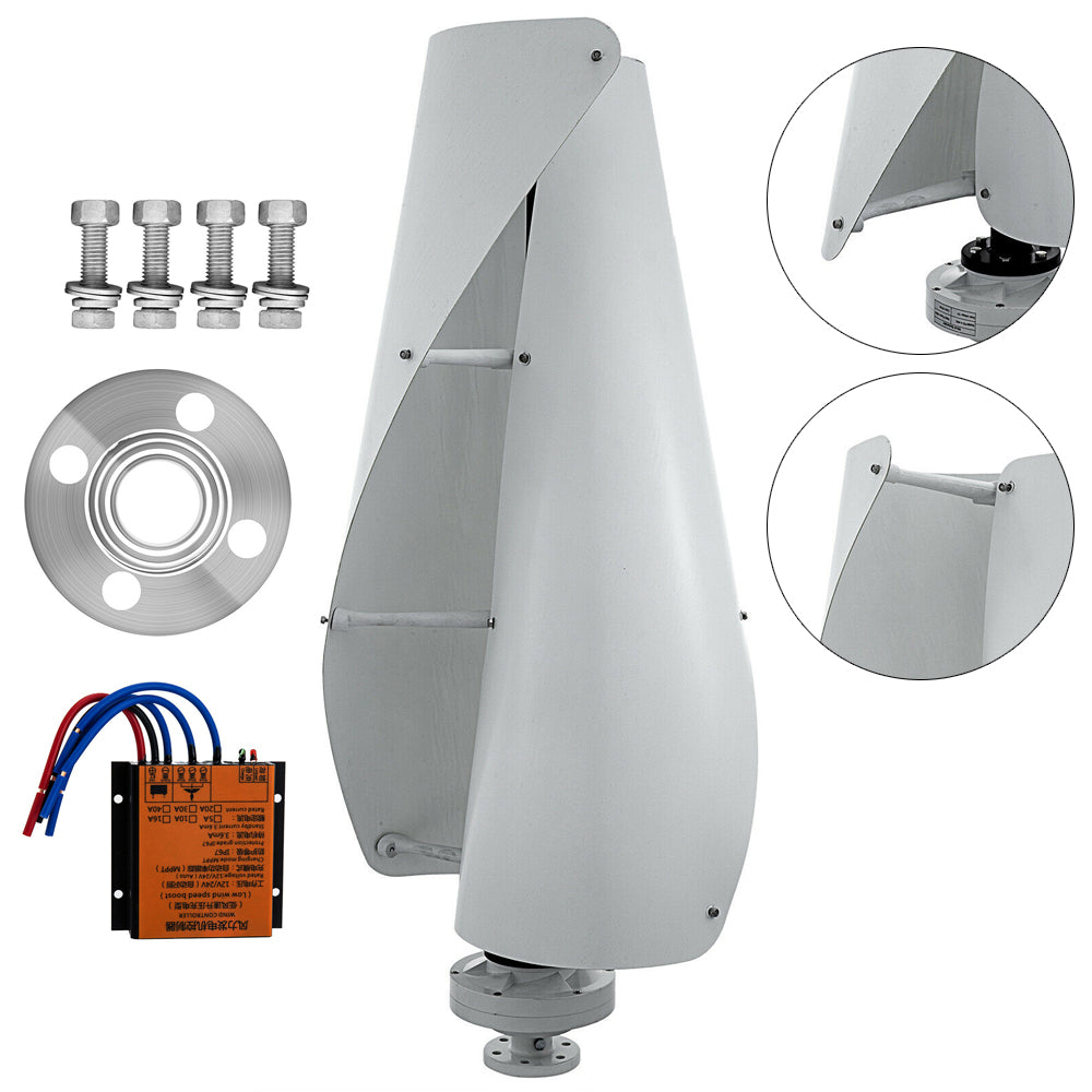 Wind Turbine, 12V, 400W, MPPT Controller, White