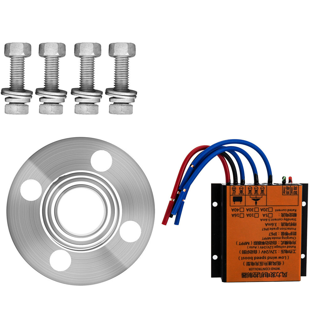 Turbină eoliană, 12V, 400W, controler MPPT, alb