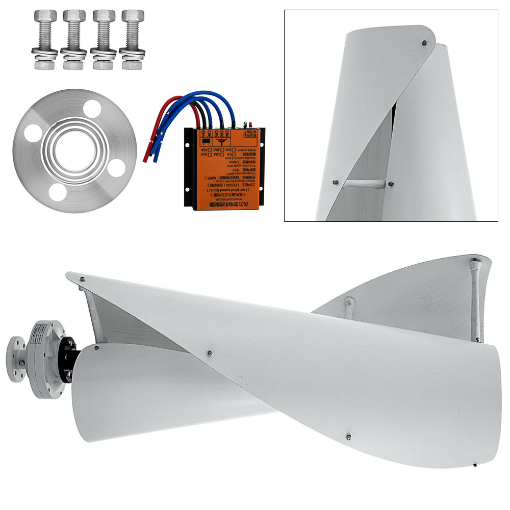 Wind Turbine, 12V, 400W, MPPT Controller, White