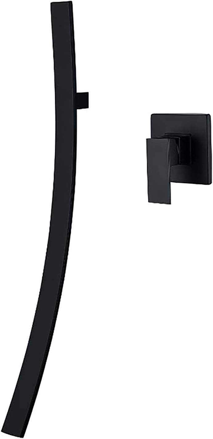 Faucet, Senlesen, Wall Mounted, Waterfall Spout, 70cm, Matte Black