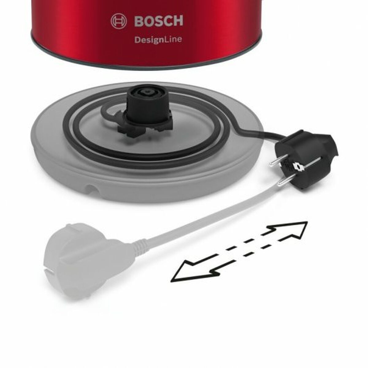 Kettle BOSCH TWK3P424 Red Red/Black Stainless steel 2400 W 1,7 L