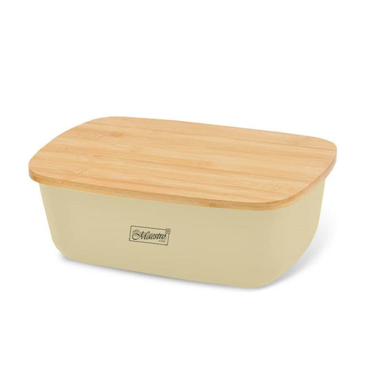 Coș pentru pâine Feel Maestro MR-1776-IVORY Fildeș Lemn Plastic 1 Piese 34,5 x 13 x 23,5 cm