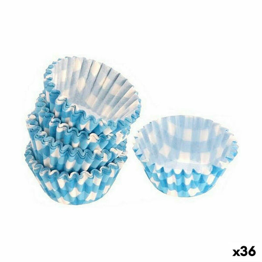 Set de vase pentru tort Wooow De unică folosință Albastru (36 Unități) (100 pcs)