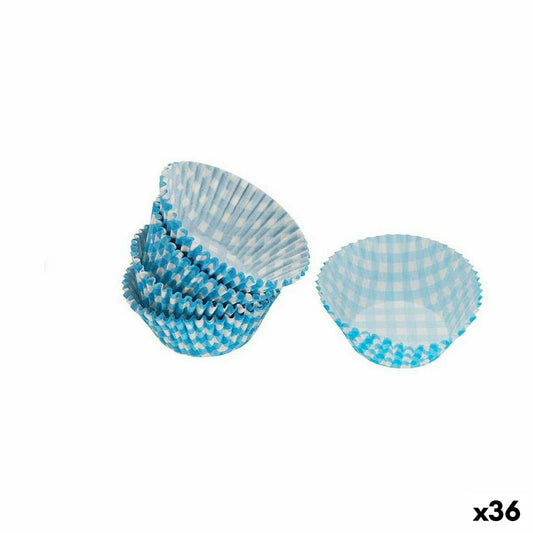 Set de vase pentru tort Wooow De unică folosință Albastru (36 Unități) (50 pcs)