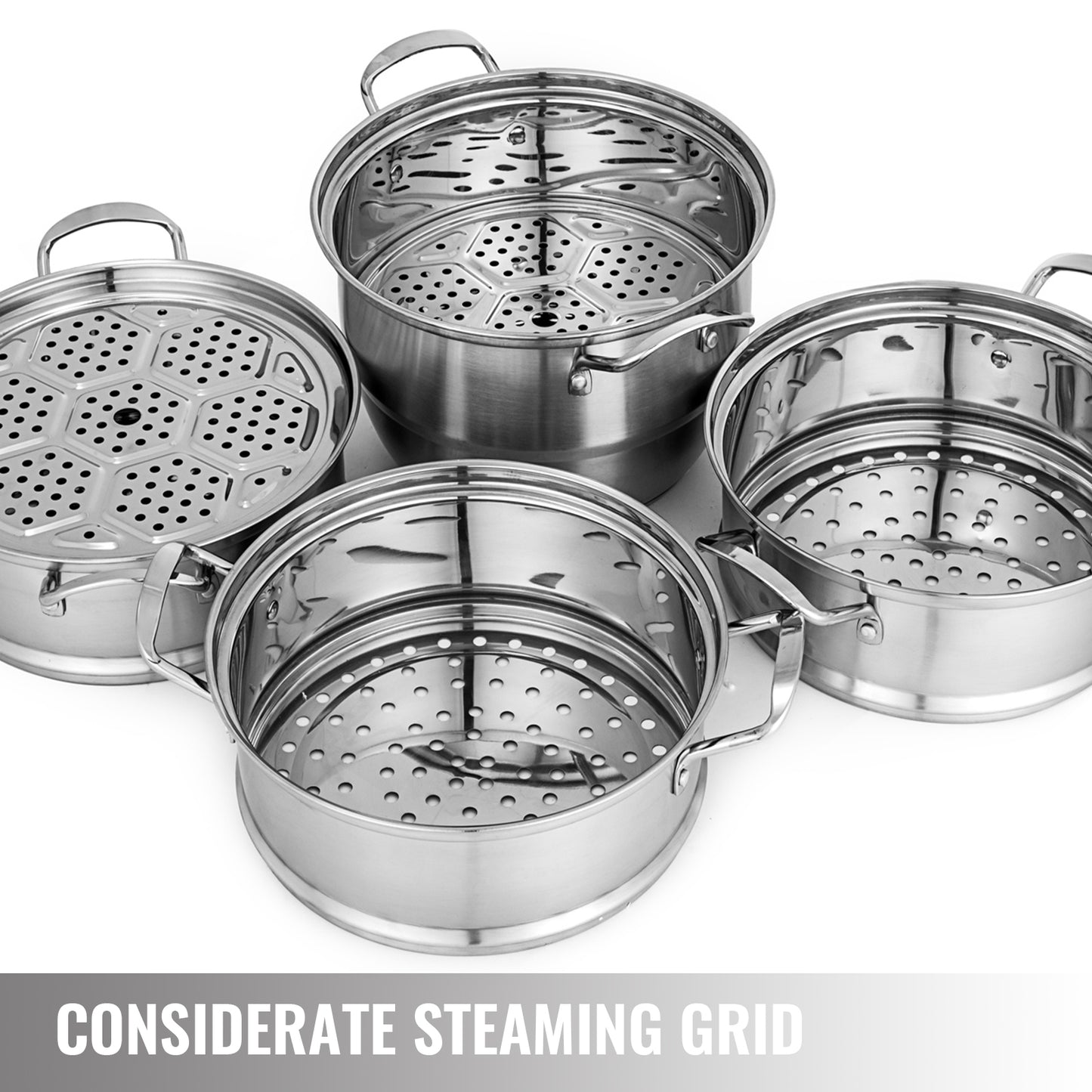 Stainless Steel Pot Steamer for Steaming Food 28cm/30cm