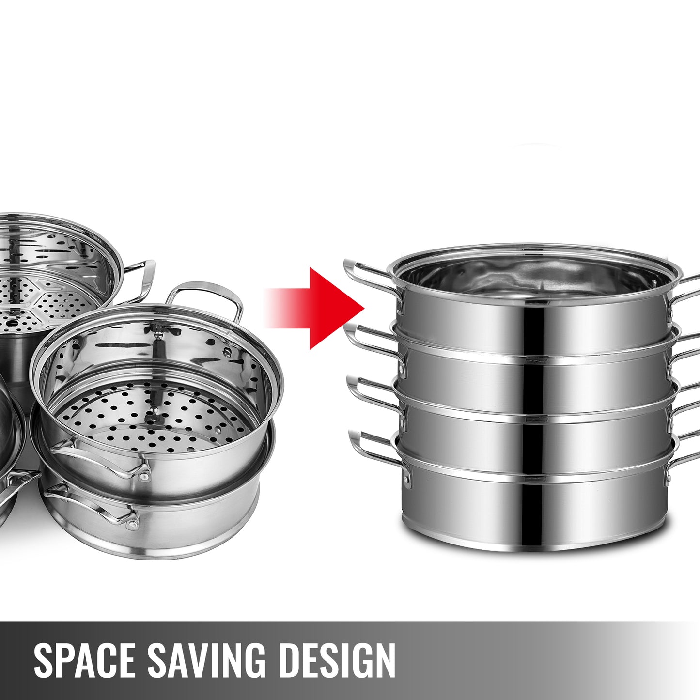 Stainless Steel Pot Steamer for Steaming Food 28cm/30cm