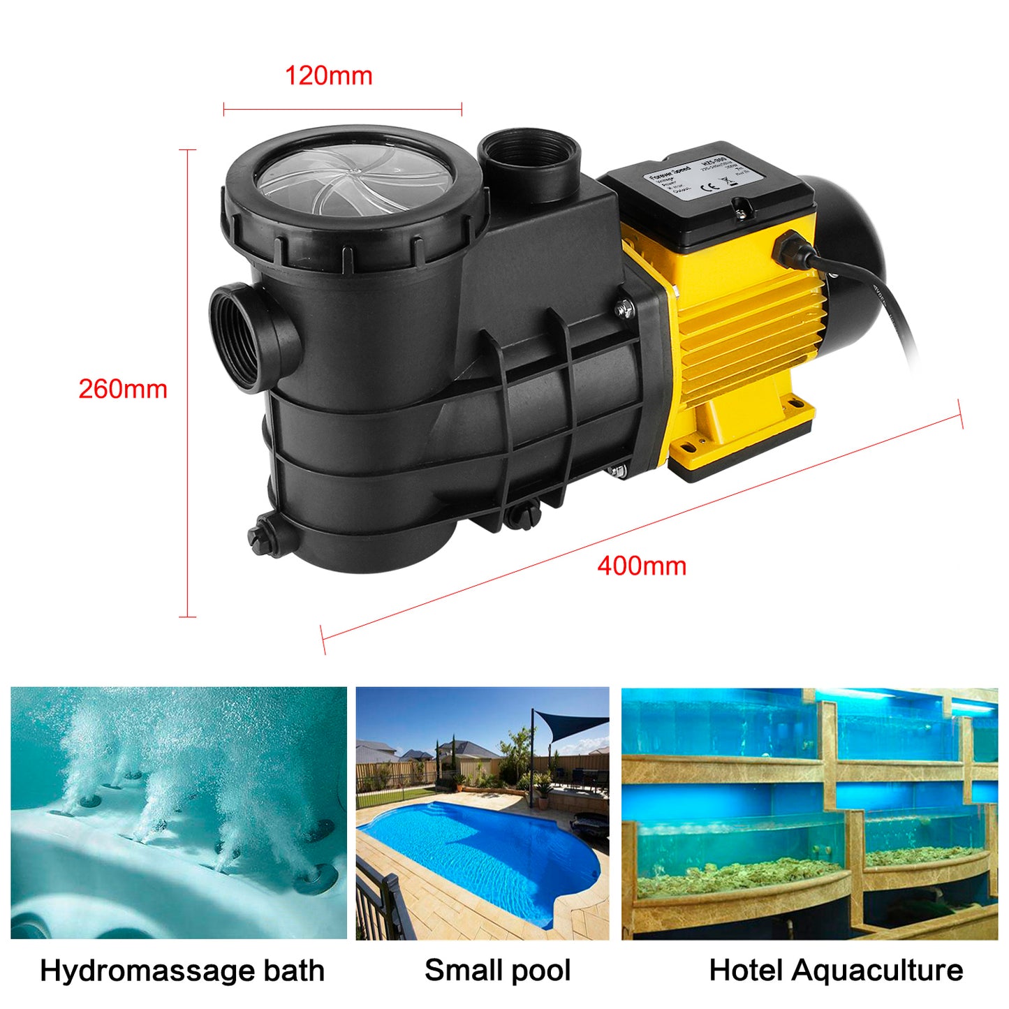 5000/8000L/h Brushless Motor Submersible Water Pump 200W/300W for Swimming Pool and Aquarium Circulation