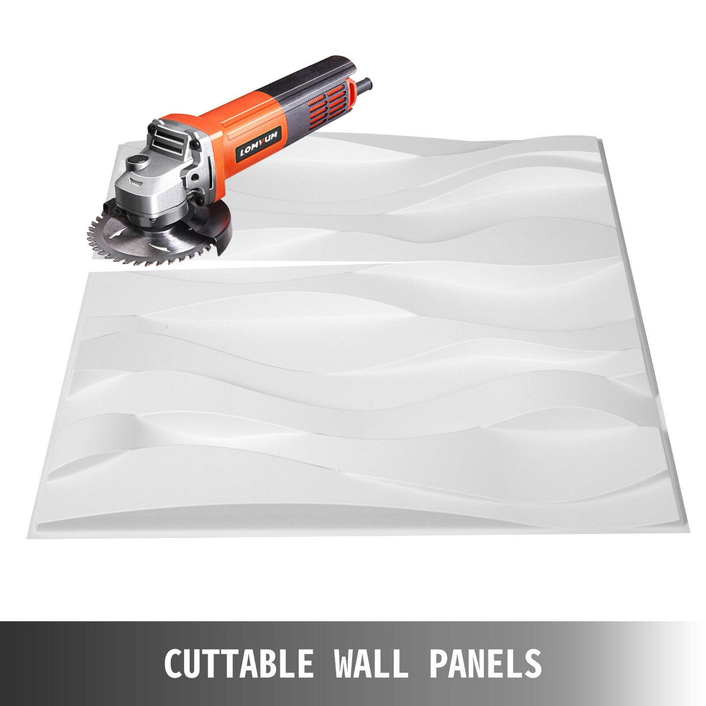 Panneau mural 3D carrelage autocollant motif vagues résistant à l'eau 50x50 cm 13 pcs