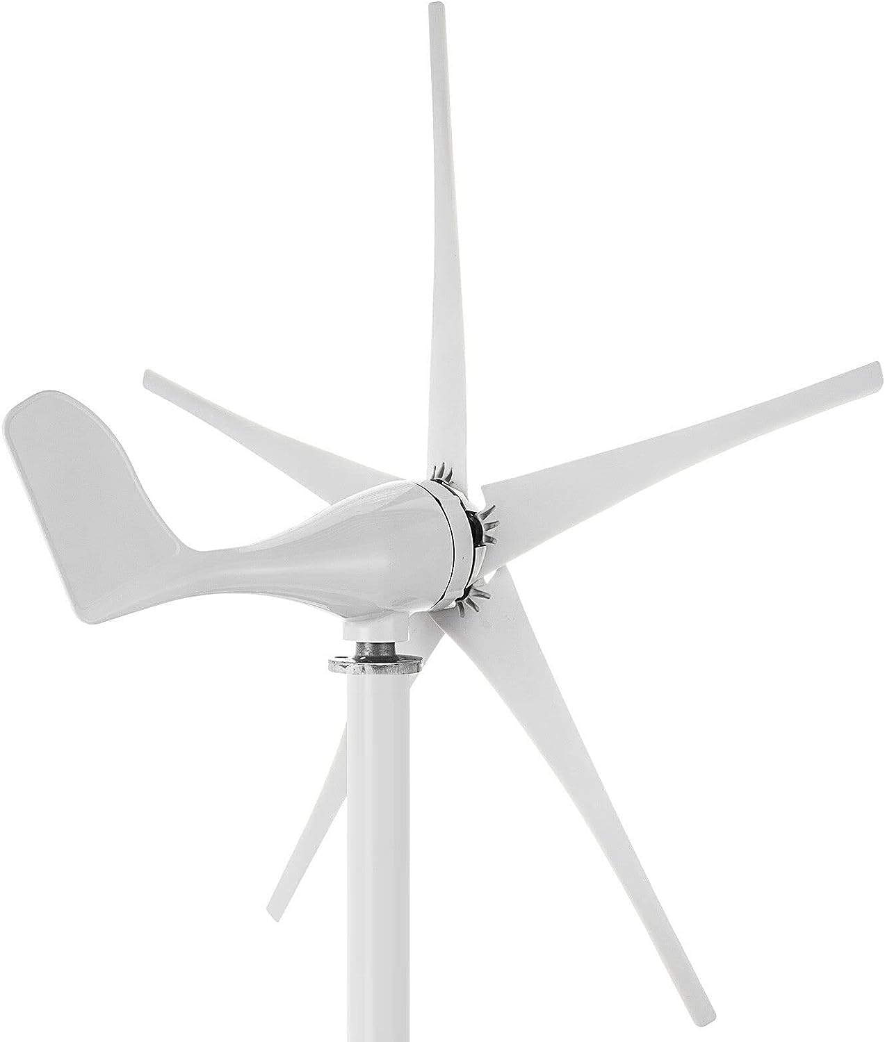 Wind Turbine, RX-400H5, 800W, 5 Blades, Free MPPT Controller Stainless Steel, White
