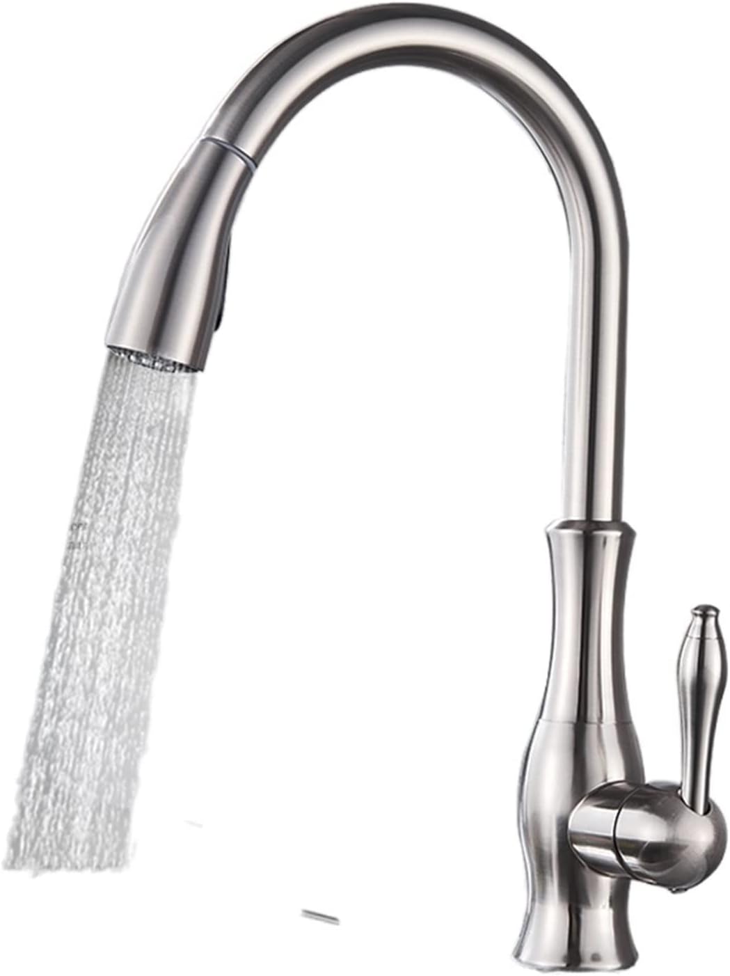 Faucet, Rozin, Pull Out, Single Handle, Stream Sprayer, Brushed A