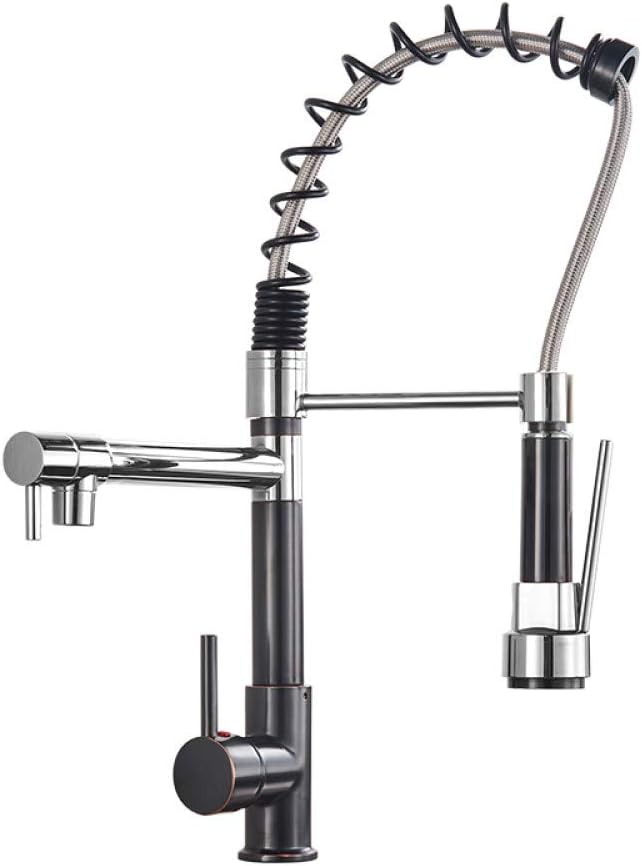 Faucet, Uythner, Chrome Brass, Dual Swivel Spouts, Chrome D