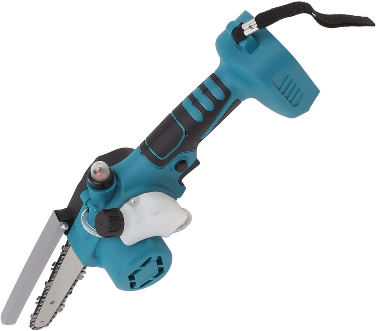 Cordless Electric Saw Chainsaw, 6 Inches, 18V Battery, Blue