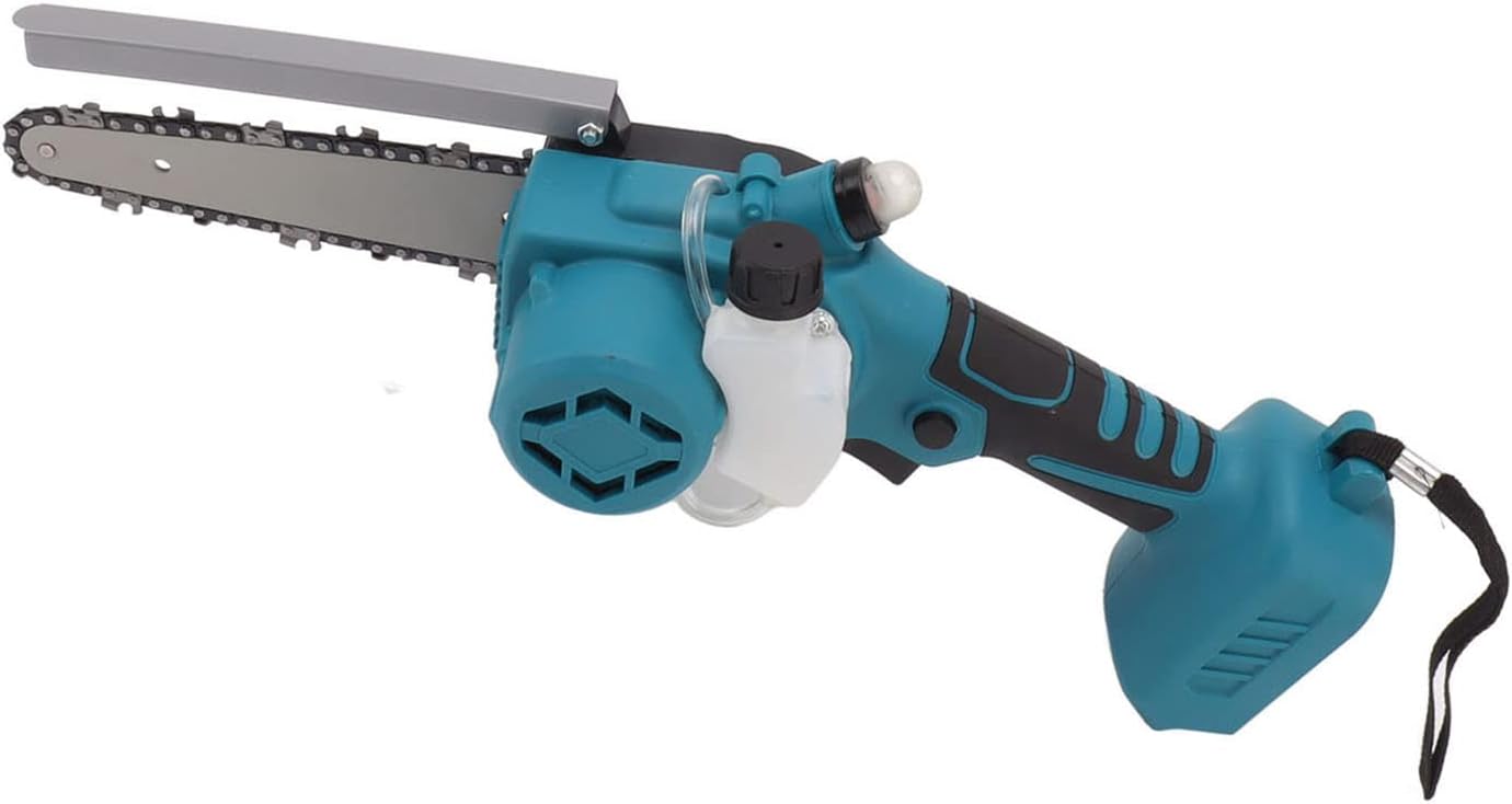 Cordless Electric Saw Chainsaw, 6 Inches, 18V Battery, Blue