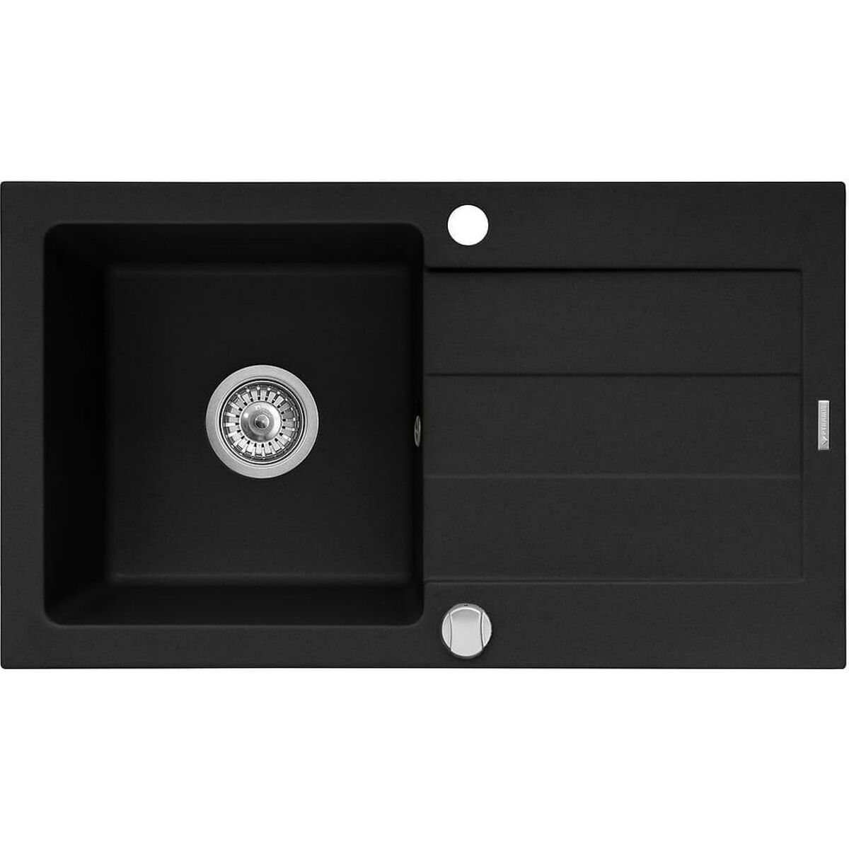 Sink with One Basin Pyramis Sparta Plus Black 78 x 48 cm