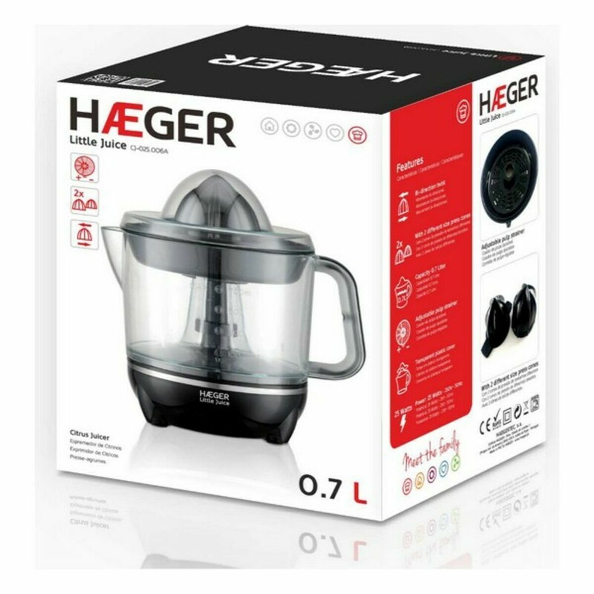 Storcător Electric Haeger CJ-025.006A 25 W