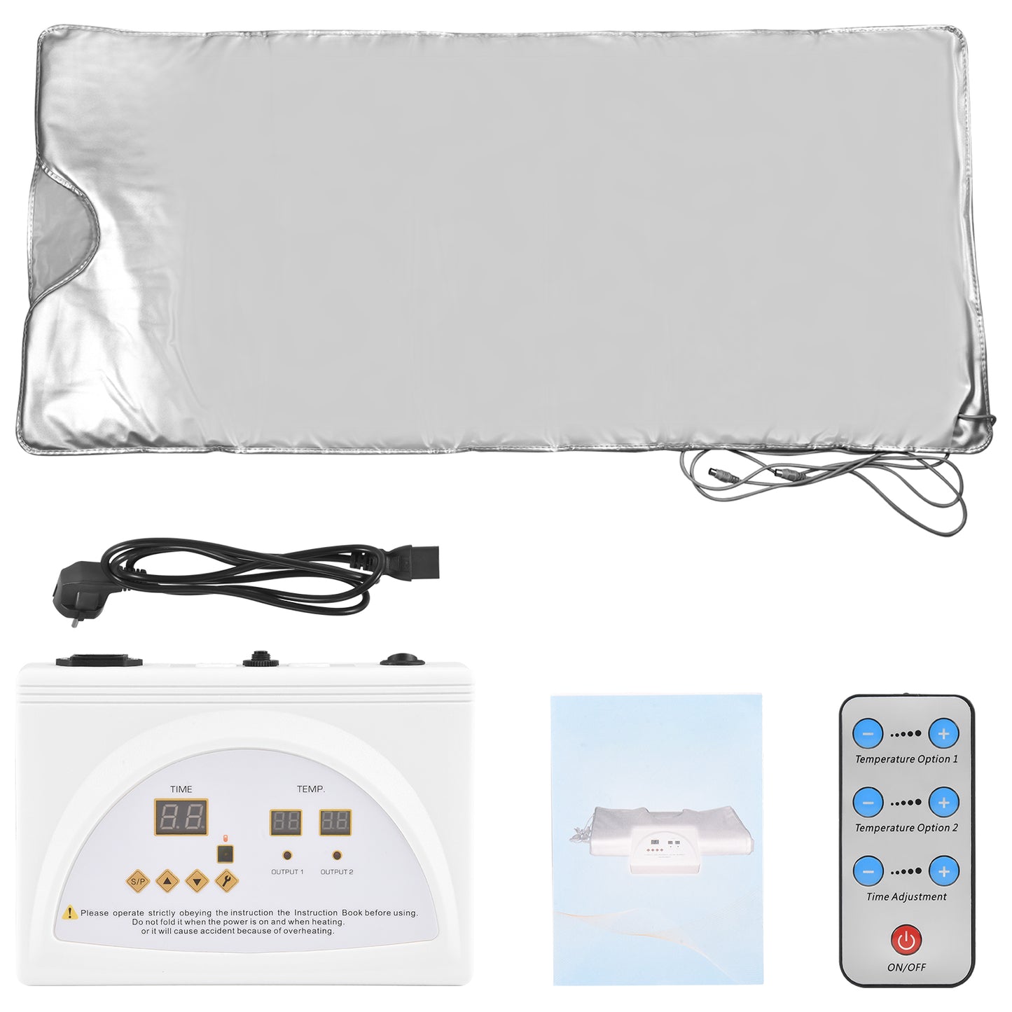 Sauna Blanket, 180 x 90 cm, up to 85 degrees, 650w, 60Hz, Silver