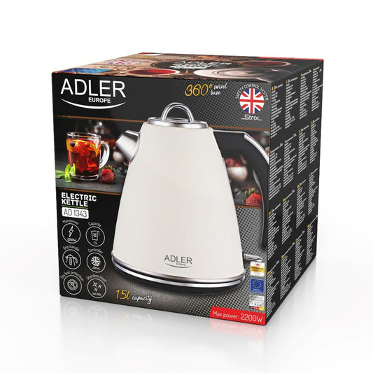 Fierbător Adler AD 1343 creme Bej Oțel inoxidabil 2200 W 1850 W 1,5 L