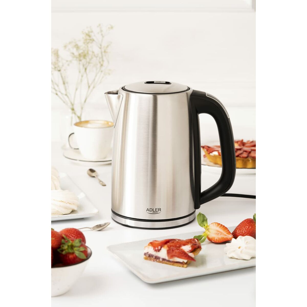 Kettle Adler AD 1340 Black Silver Steel 2200 W 1,7 L