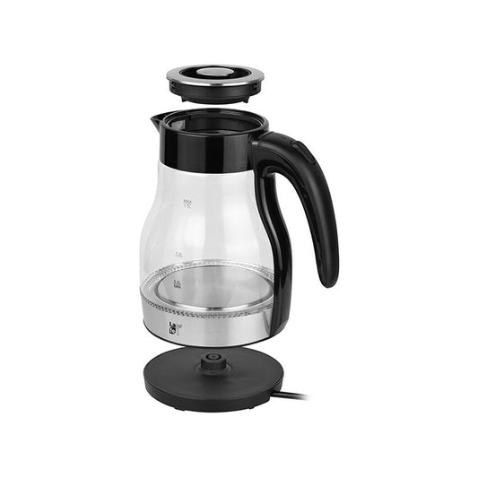 Fierbător Lafe CEG017 Negru Translucidă Sticlă Plastic 2200 W 1,7 L