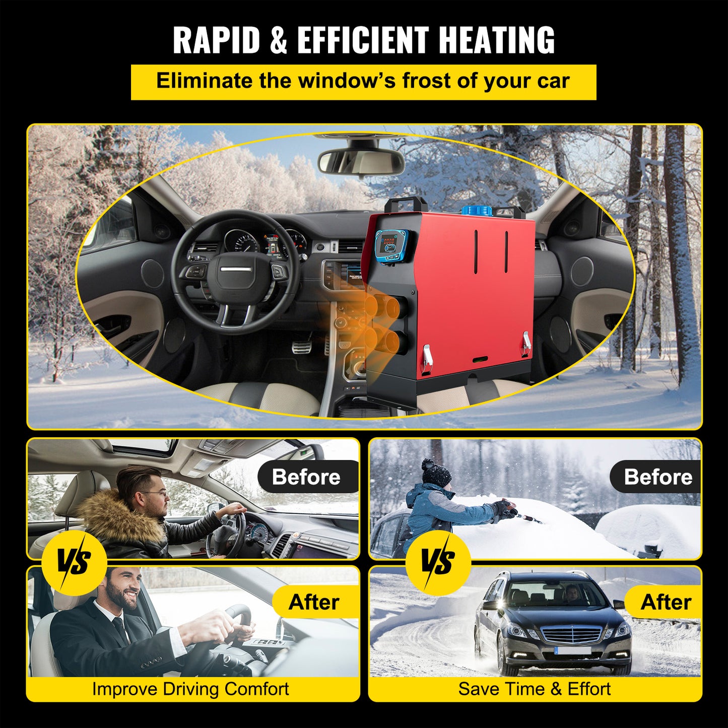 Diesel Air Heater with 4 Outlets - 5KW, 12V Ideal for Car, Bus, RV, Truck & Camper Heating Results Up to 50 Characters Long