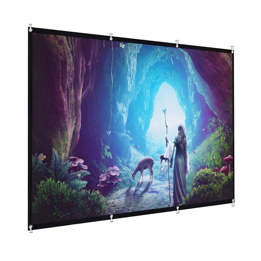 Projector Screen, 381cm, HD, Polyester, Wall Mounted, 160 degree, White