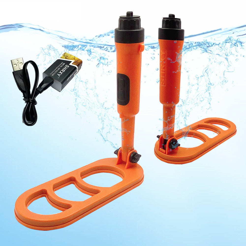 Metal Detector, Shrxy, Folding, Waterproof, Pinpointer, Diving Gold Detecting, No Battery, Orange