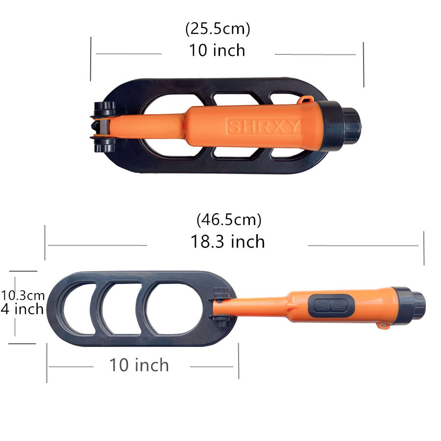 Détecteur de métaux, Shrxy, pliable, étanche, pointeur, détection d'or de plongée, sans batterie, Orange