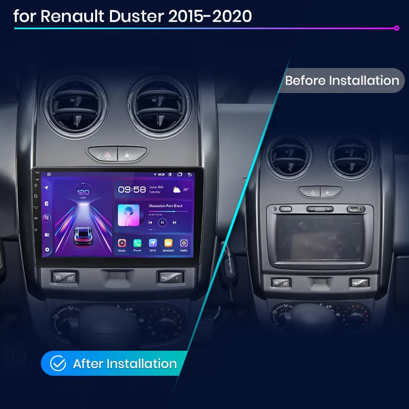Wireless Speakers  Renault Duster 2015-2020 LADA Largus 2021 4G GPS V1 Plus (2G 32G) Black.