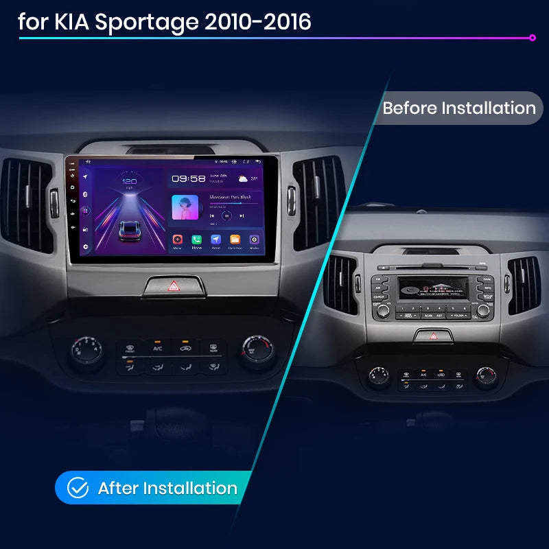 Wireless Speakers , V1 AI Voice Radio Kia Sportage 3 SL 2010-2016 4G Car Multimedia GPS 2din autoradio V1 Pro C (2GB 32GB) Black Size
