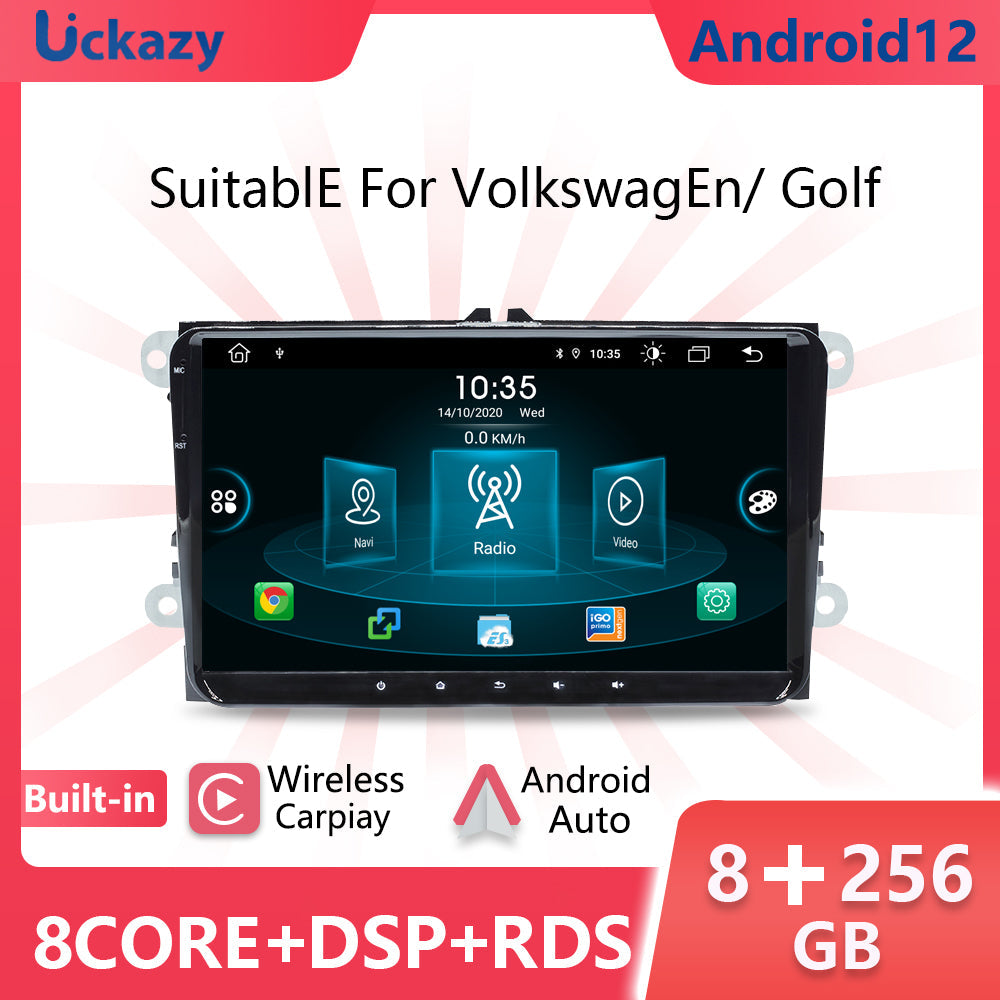 Car Multimedia Player, Uckazy, OBD2 CAM, Android, 2GB, 32GB, Black