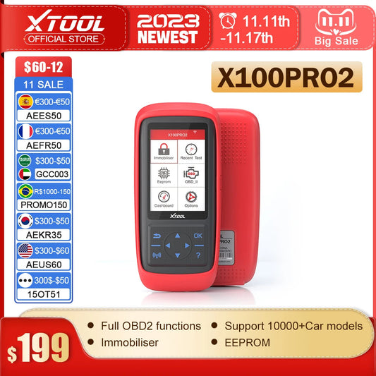 Diagnostic Tools, , X100 Pro2, Automotive Scanner Key Programmer, OBD2, Free Update