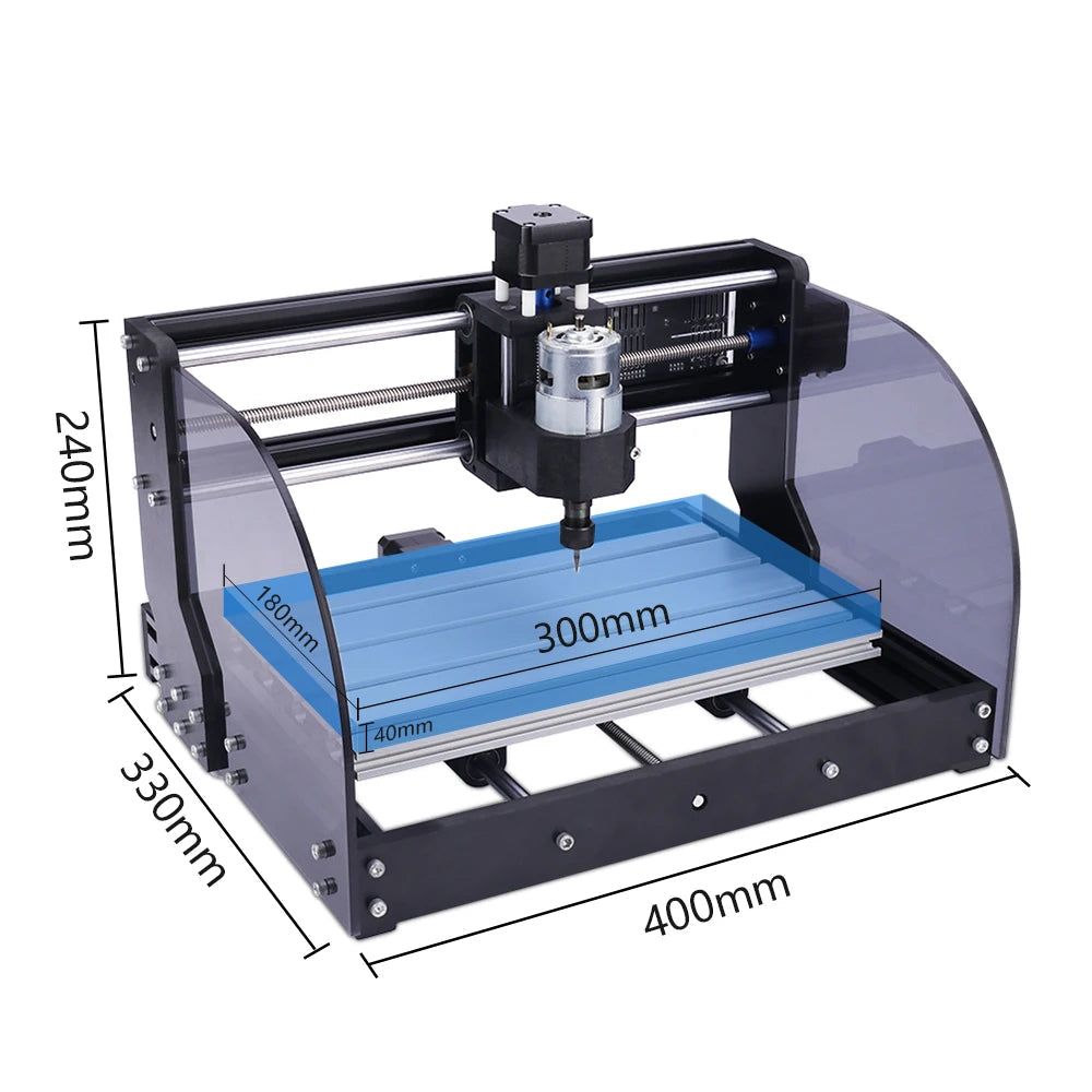 Machine de gravure Yofuly CNC 3018 Pro Max 3 axes GRBL fraisage Laser bois routeur PCB PVC 5500 mw Laser 3018P-M hors ligne